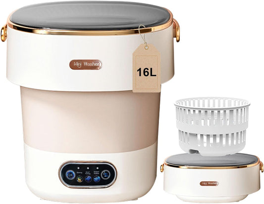 Glam Portable Mini Washing Machine with Spin Basket