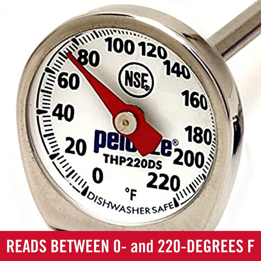 Food/Meat Instant Read Thermometer, Pocket Size, Dishwasher Safe, Red, for Meat/Food Cooking and Grilling/Oven