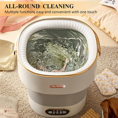 Glam Portable Mini Washing Machine with Spin Basket