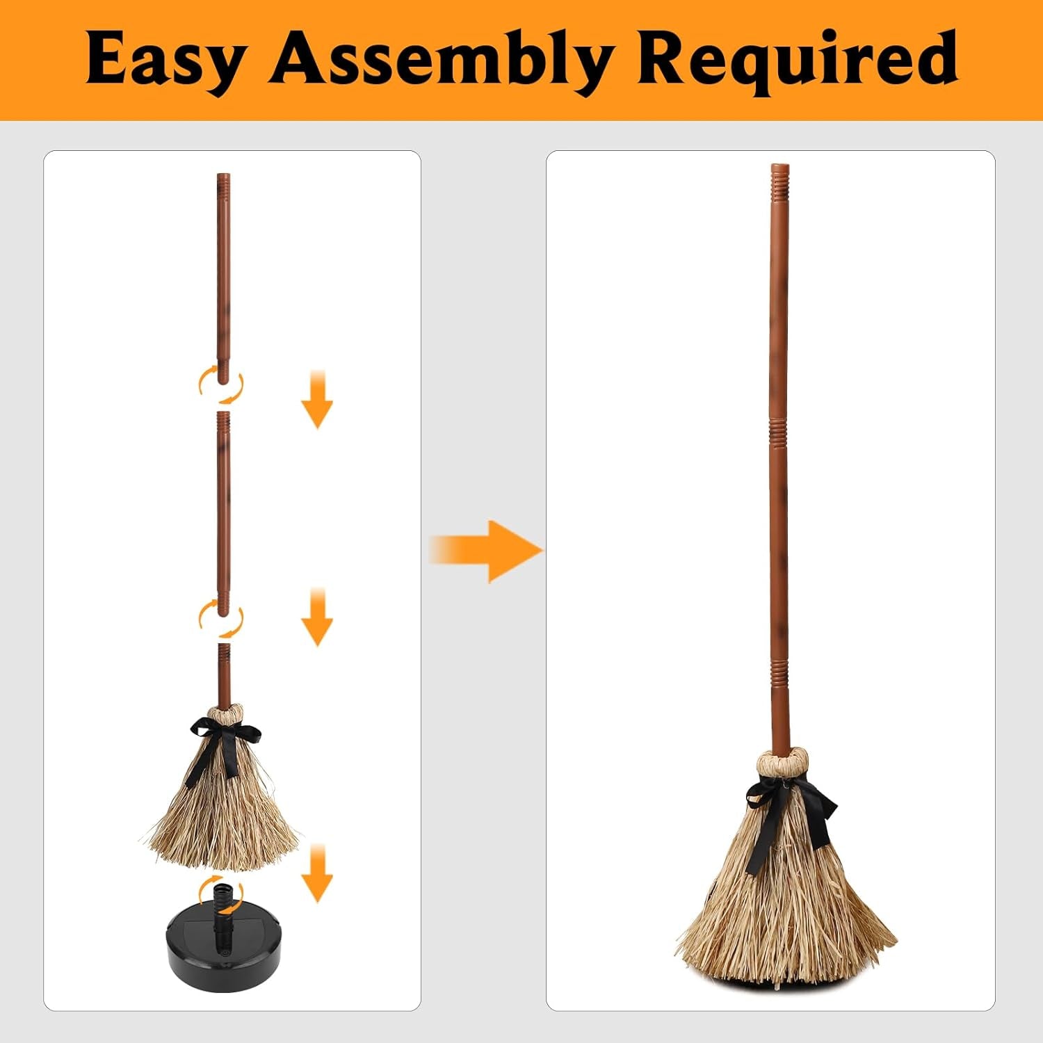 Glam 43.5 Inches Tall Animated Floating Witch's Broom