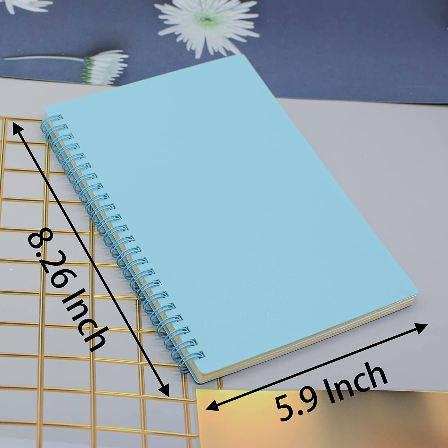 Spiral Notebook, 4 Pcs 8.3 Inch X 5.9 Inch A5 Thick Plastic Hardcover 7Mm College Ruled 4 Color 80 Sheets -160 Pages Journals for Study and Notes (4)