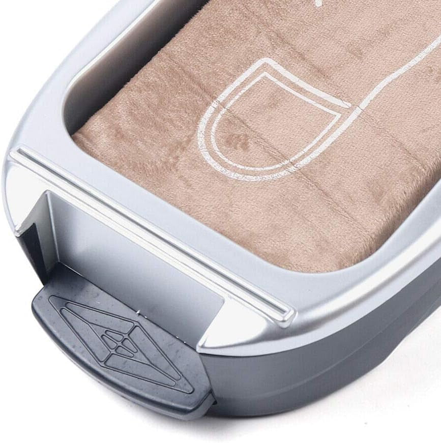 Automatic Shoe Film Machine Portable Shoe Covers Dispenser + Shoe Membrane 1 Roll Keep Floor Clean Perfect for Home Shop Office Lab Disposable Overshoes Dispenser Machine (Silver + 1 Roll Shoe Film)