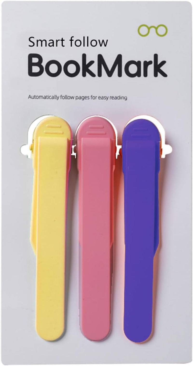 Smart Bookmark,3Pcs Silicone Book Mark,Book Accessories for Reading Lovers,Bookmarks for Men Women (Style-A)