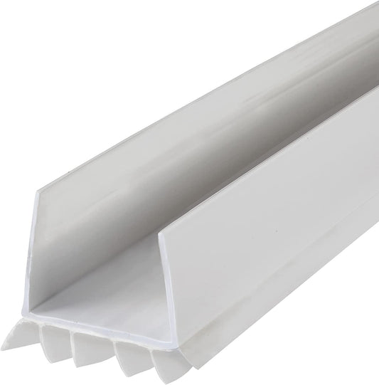 43336 Vinyl Cinch® U-Shape Slide-On under Door Seal, Easy-To-Install, Energy-Saving, Weatherproof Seal for Doors, Effective Draft Blocker, Ideal for Home (36 Inch, White)