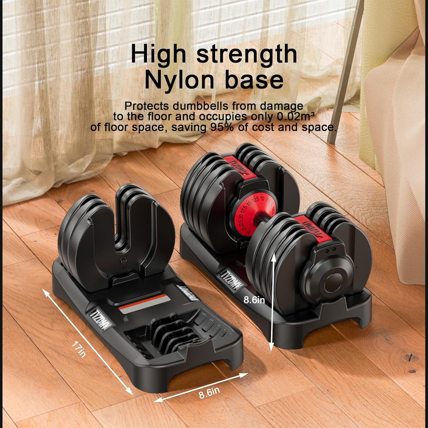Glam Adjustable Dumbbells Set of 2, Free Weights Dumbbells Set, Adjustable Dumbbell Set, For Men/Women Gym Equipment for Home Strength Training Equipment