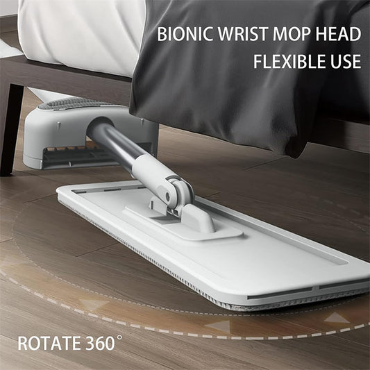 Squeeze Mop Magic Flat Hands Free Washing Lazy Mops, Flat Mop for Hardwood Floors, Household Cleaning Supplies with Extendable Handle, 4 Reusable Mop Pads ( Size : Mop+5 Cloth )