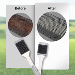 2 Pack Grill Brush and Scraper, 16.5” & 14” Wire BBQ Grill Brush for Outdoor Grill, 304 Stainless Steel Cleaning Brush BBQ Grill Accessories, Safe Grill Cleaner Brush-Ideal Gift for Men/Dad BBQ Brush